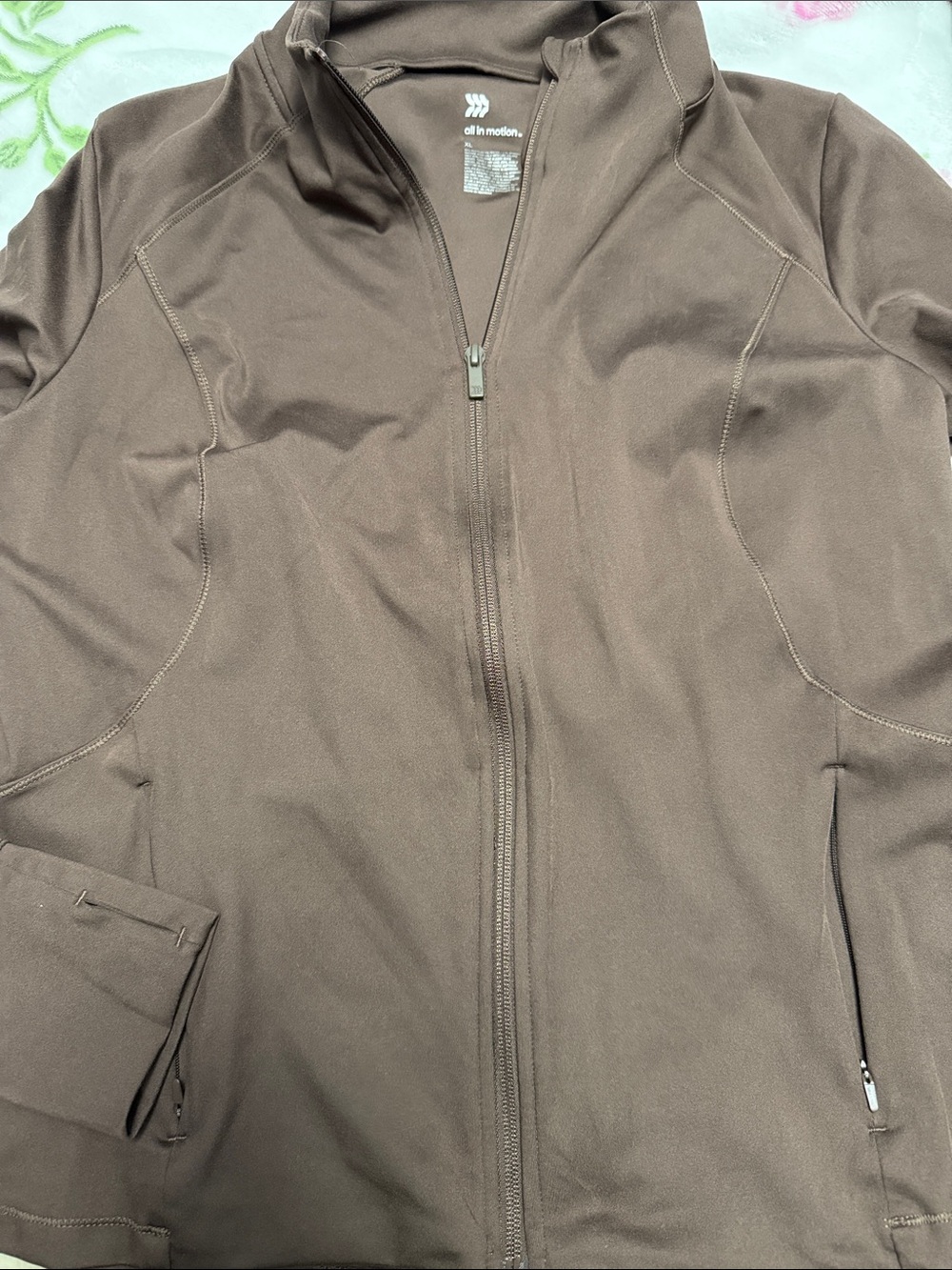 all in motion Brown Zip-Up Performance Jacket